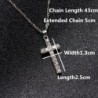 Silver necklace - with crystal crossNecklaces