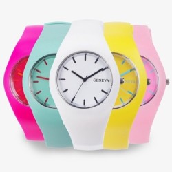 GENEVA - colorful silicone watch - quartz - ultra-thin - unisex