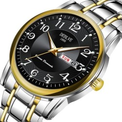 Luxurious mechanical watch - quartz - luminous pointers - waterproof - stainless steelWatches