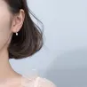 Hoop earrings with zirconia - 925 sterling silverEarrings