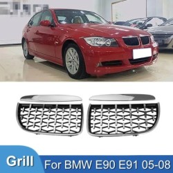 Front kidney grill - diamond style - for BMW E90 E91 3 Series 05-08