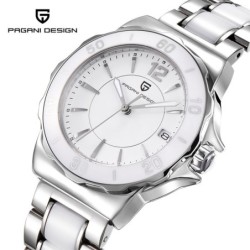 PAGANI DESIGN - luxurious women's watch - diamonds - ceramic bracelet - waterproof