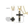 Double-layer cross pendant - stainless steel gold necklaceNecklaces