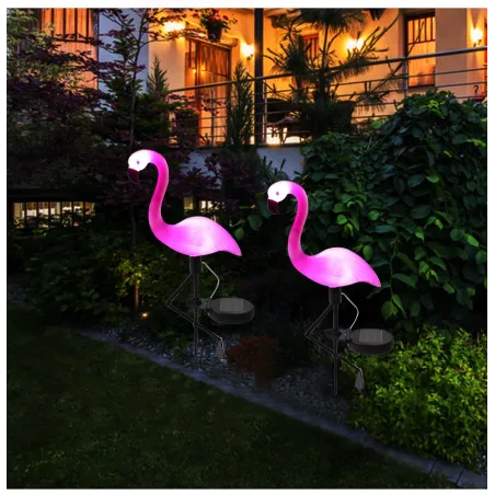 Garden solar light - LED lamp - waterproof - flamingoSolar lighting
