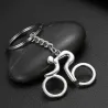 Road bicycle - metal keychainKeyrings