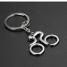 Road bicycle - metal keychainKeyrings