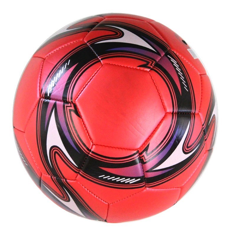 Professional soccer ball - leather - red - size 5