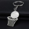 Metal keychain - basketball - net - basketball court