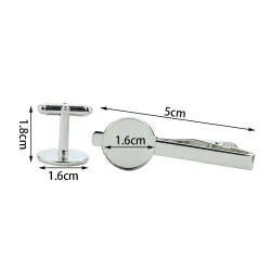 Fashionable silver cufflinks - tie clip - basketball - football - baseball - volleyball - golf - setCufflinks