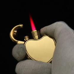 Jet butane lighter - red flame - windproof - 1300 C - heart shape