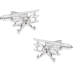 Silver airplane - cufflinksCufflinks