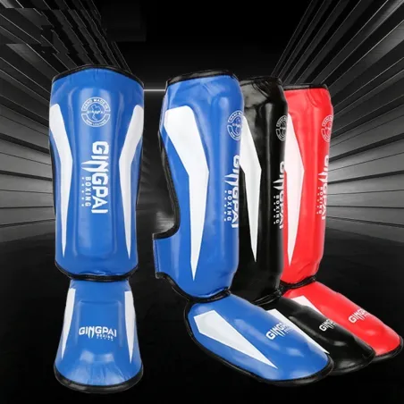Boxing shin guards - leg / ankle / feet protectors - leatherEquipment