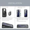 Protective cover case - camera lens cover - heavy duty bumper - 360 rotatable kickstand - for iPhoneProtection
