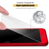 Luxury 360 full cover - with tempered glass screen protector - for iPhone - blackProtection
