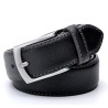 Designers mens belt - genuine leather - metal buckle - blackBelts