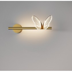 Modern acrylic lamp - wall mounted - LED - with butterfliesWall lights