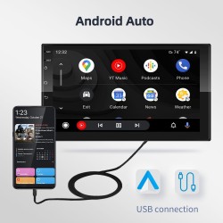 Android 9 car radio - 2GB-32GB - Bluetooth - camera - Wifi - GPS - MirrorLinkDin 2