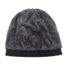 Warm knitted hat - with thick fur inside - unisexHats & Caps