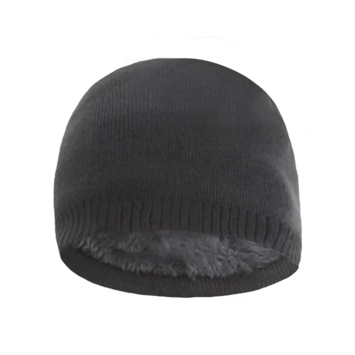 Warm knitted hat - with thick fur inside - unisexHats & Caps