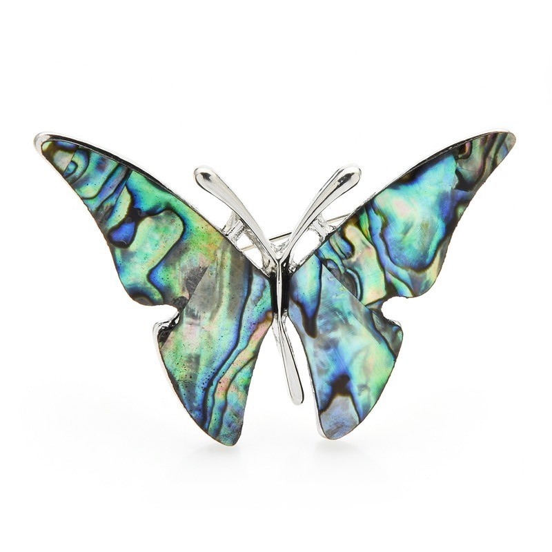 Natural shell butterfly broochBrooches
