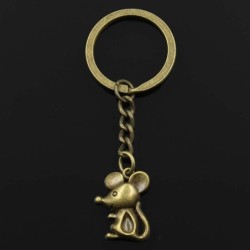 Cute little mouse - bronze/silver - keyringKeyrings