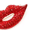 Red crystal lips - broochBrooches