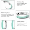 Small hoop earrings - double green color - 925 sterling silverEarrings