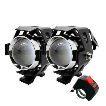 Motorcycle LED headlight - 3000LM CREE Chip U5 - 3 modes - fog lamp - waterproof - 2 piecesLED
