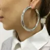 Wide big hoop earrings - 70mmEarrings
