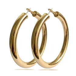 Wide big hoop earrings - 70mmEarrings