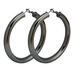 Wide big hoop earrings - 70mmEarrings
