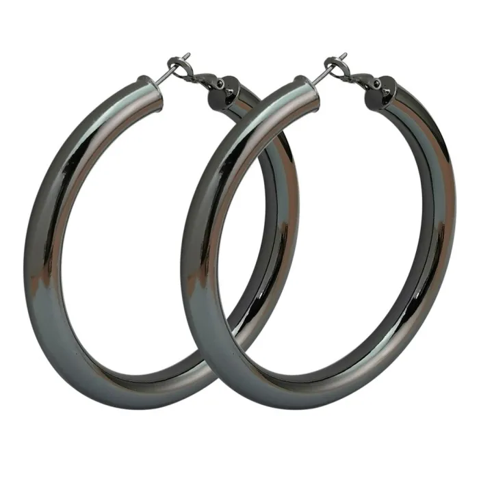 Wide big hoop earrings - 70mmEarrings
