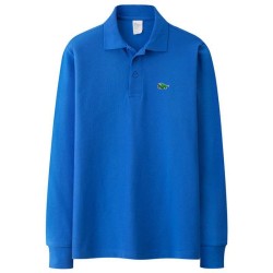 Stylish polo t-shirt - long sleeve - embroidery logo - cottonT-shirts