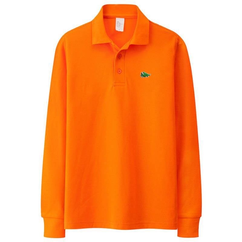 Stylish polo t-shirt - long sleeve - embroidery logo - cottonT-shirts