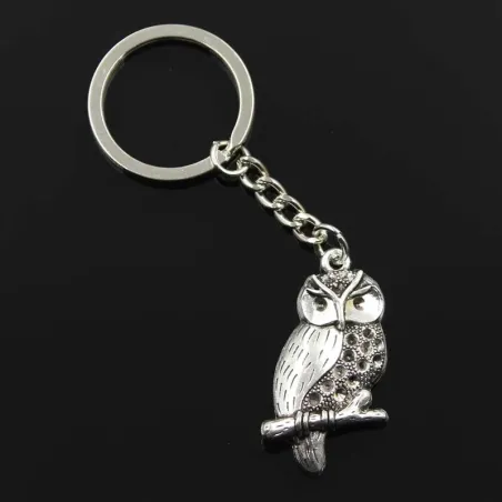 Vintage silver owl keychainKeyrings