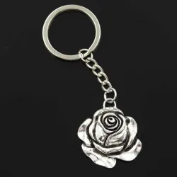 Vintage rose keychainKeyrings