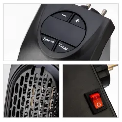 Electric mini heater - hot air - portable - with wall plugElectronics