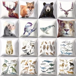 Decorative cushion cover - birds - fox - bear - dinosaur - 44 * 44 cmCushion covers