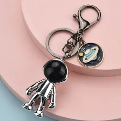 Acrylic robot spaceman / planets - keychainKeyrings