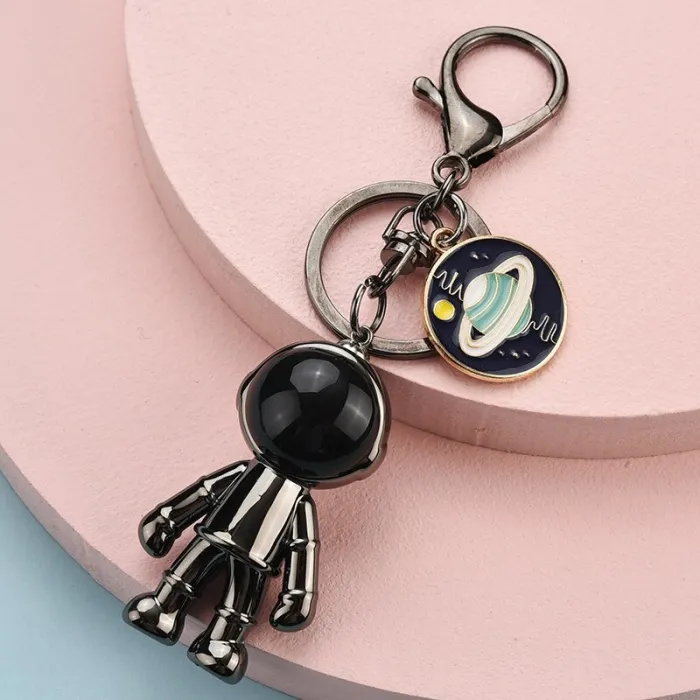 Acrylic robot spaceman / planets - keychainKeyrings