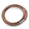 Genuine braided leather - bracelet with magnetic claspsBracelets