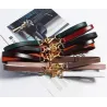 Thin leather belt - gold loose buckleBelts