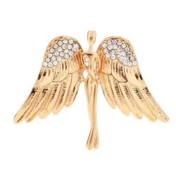 Big wings angel brooch - with crystalsBrooches