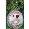 Hedgehog keychain - plush pom pomKeyrings