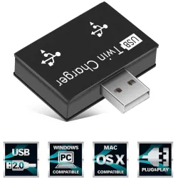 USB 2.0 to 2 port charger - HUB adapterHubs