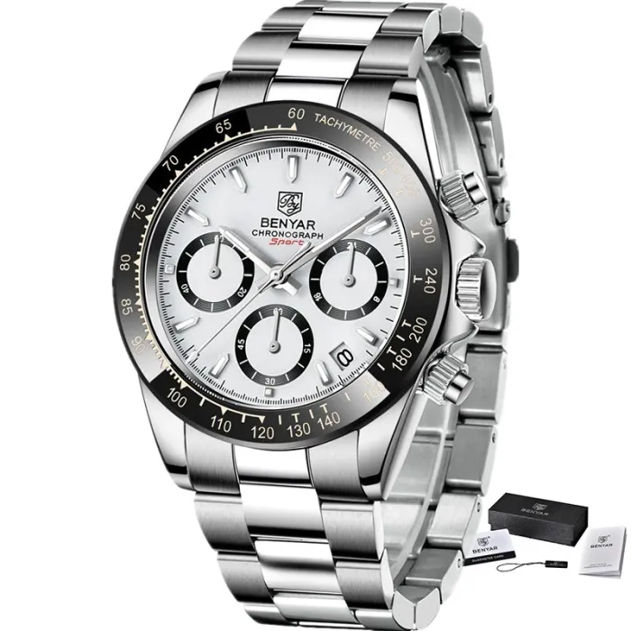 BENYAR - sports stainless steel watch - chronograph - Quartz - waterproofWatches