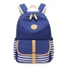 Striped canvas backpack - schoolbag - 3 pieces setBags