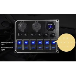 Waterproof metal rocker - toggle switch panel - circuit breaker - USB - 4 / 6 gangTools & maintenance