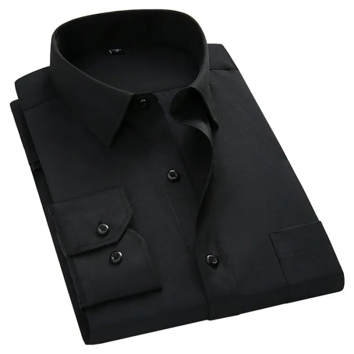Classic long sleeve shirt - solid color - Slim FitT-shirts