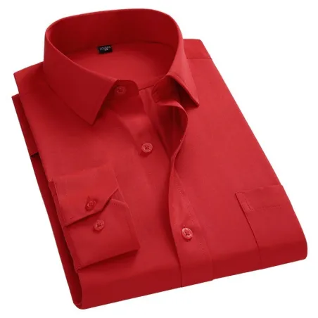 Classic long sleeve shirt - solid color - Slim FitT-shirts